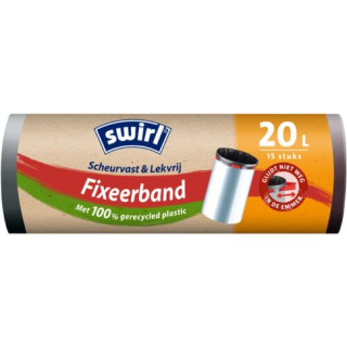 Swirl pedaalemmerzak met fixeerband 20L 15 st