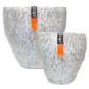 Bloempotten wit 39 cm set van 2 capi europe