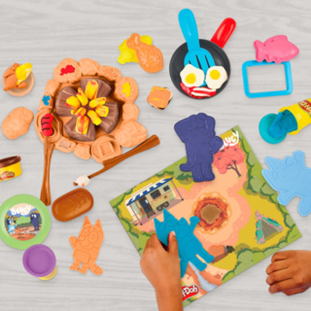 Playdoh Bluey goes camping playset - Afbeelding 3