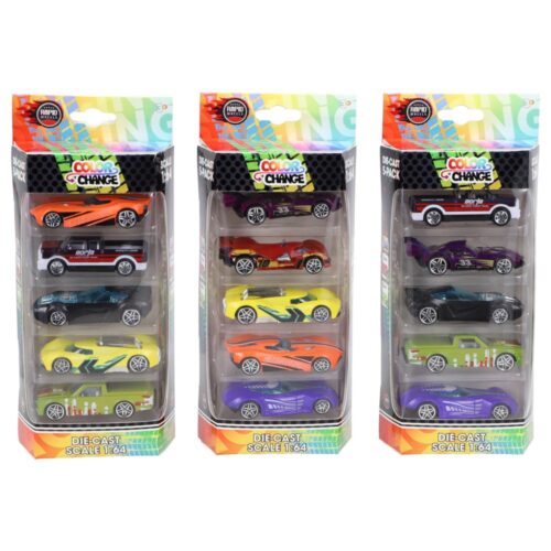 Rapid Wheels auto die cast color change 5 pack (assortiment – willekeurige uitvoering)