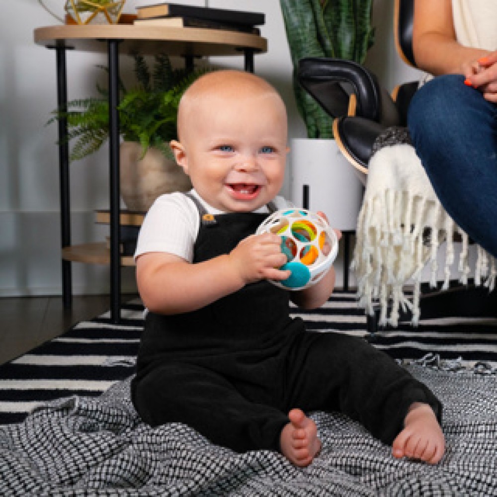 Oball Spinner Rattle wit/groen - Afbeelding 3