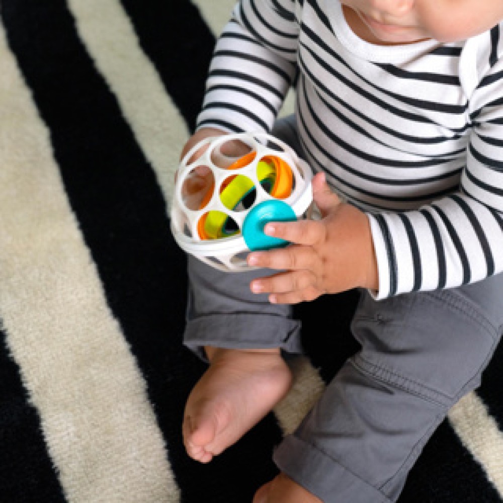 Oball Spinner Rattle wit/groen - Afbeelding 4