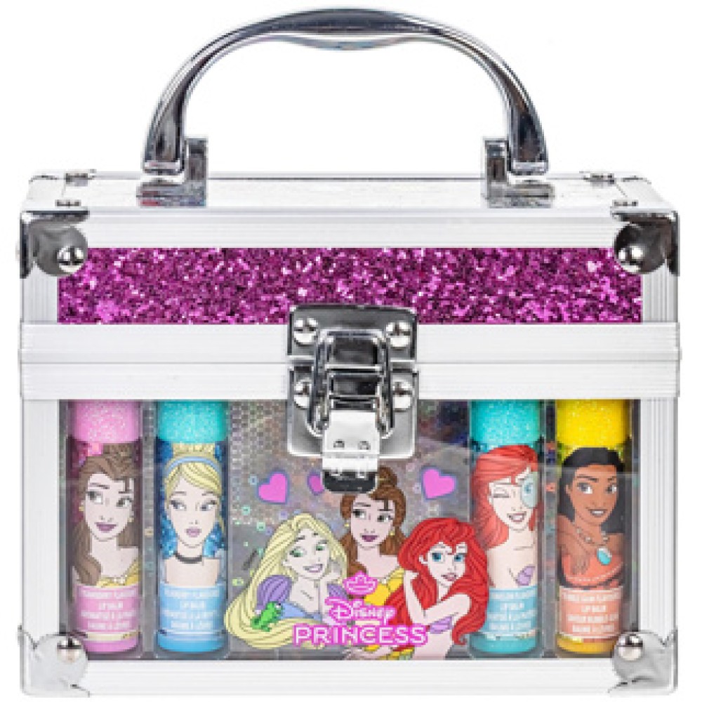 Disney princess make-up koffertje met 4 lipbalsem