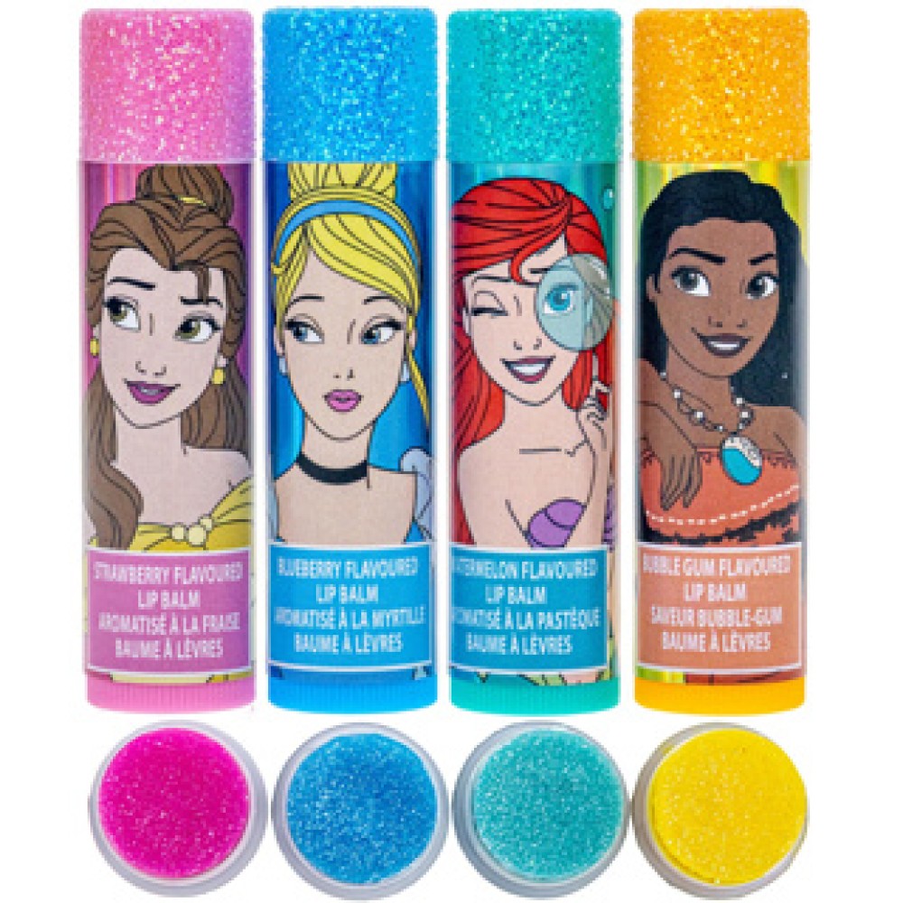 Disney princess make-up koffertje met 4 lipbalsem - Afbeelding 3