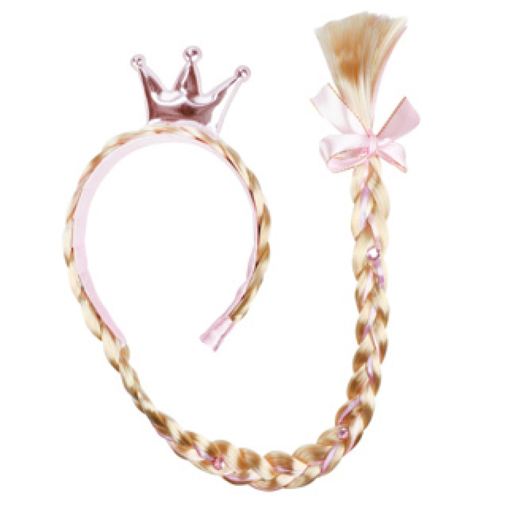 Diadeem met vlecht en kroon prinses - Afbeelding 2