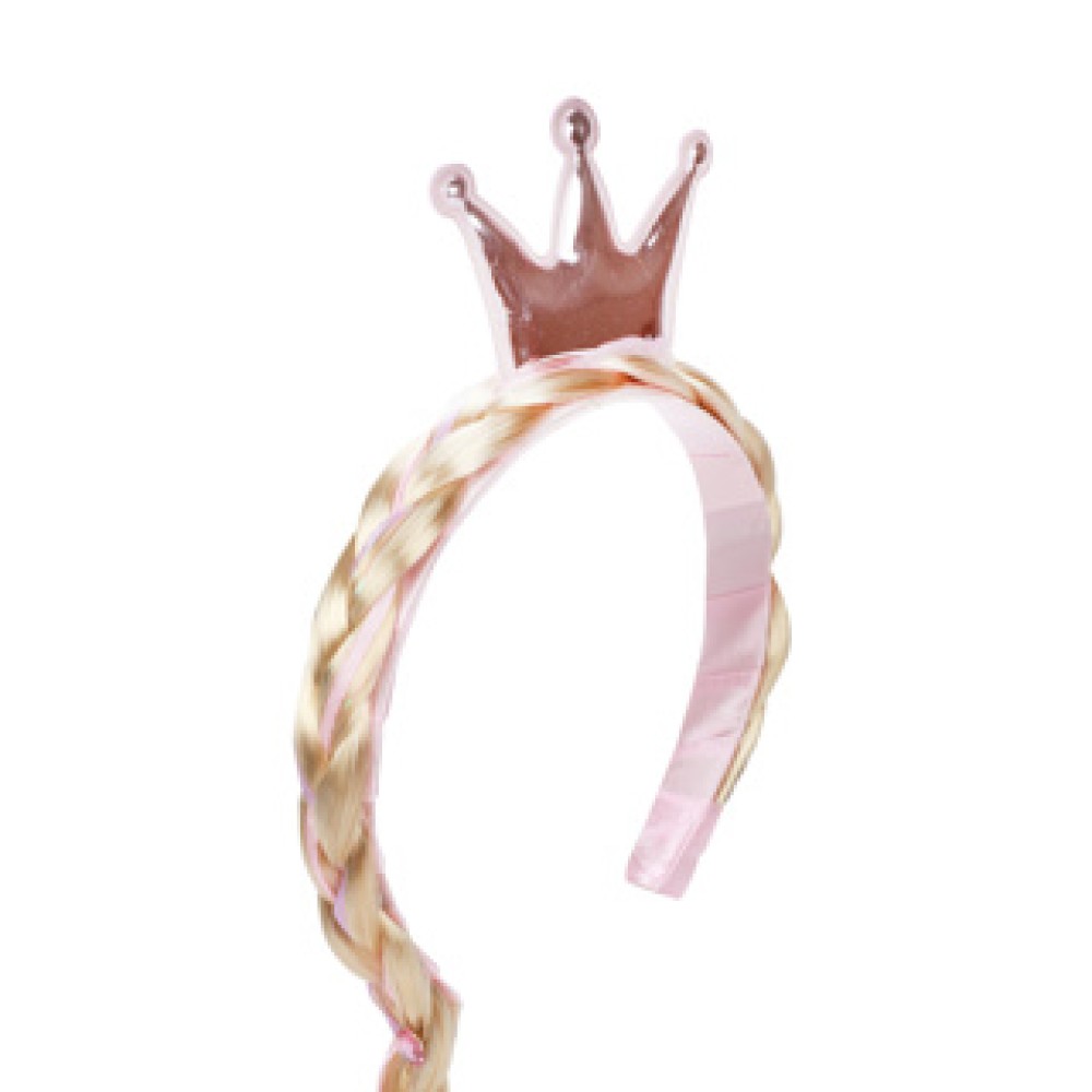 Diadeem met vlecht en kroon prinses - Afbeelding 3