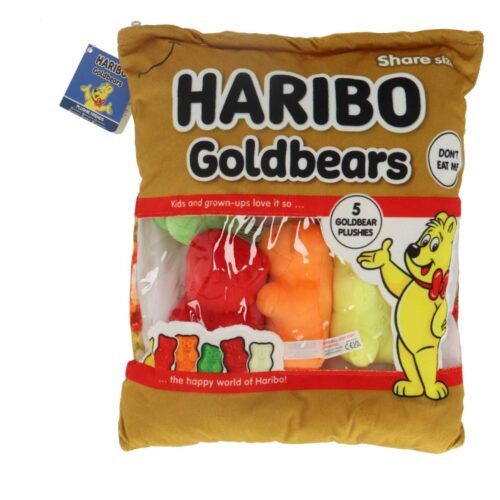 Haribo Pluche in zak Goud beren 7 x 37 x 44cm