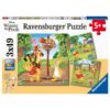 Ravensburger puzzel Winnie de Poeh: sportdag 3 x 49 stukjes