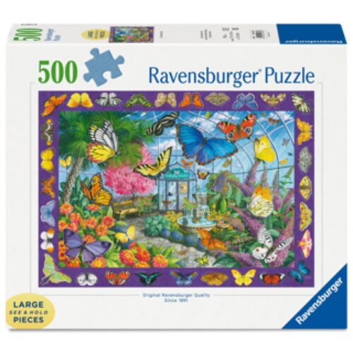 Ravensburger puzzel de vlindertuin 500 stukjes extra groot