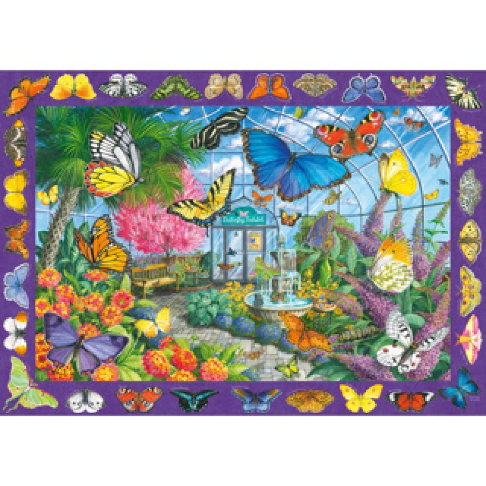 Ravensburger puzzel de vlindertuin 500 stukjes extra groot - Afbeelding 2