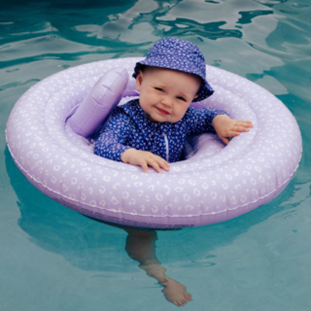 Swim Essentials baby float lila leopard 69cm 0-1 jaar - Afbeelding 4