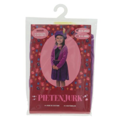 Pietenjurk Paars Sterren 98-104 Cm