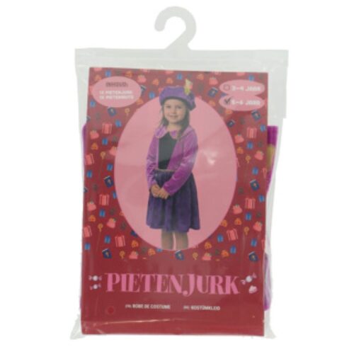 Pietenjurk Paars Sterren 110-116 Cm