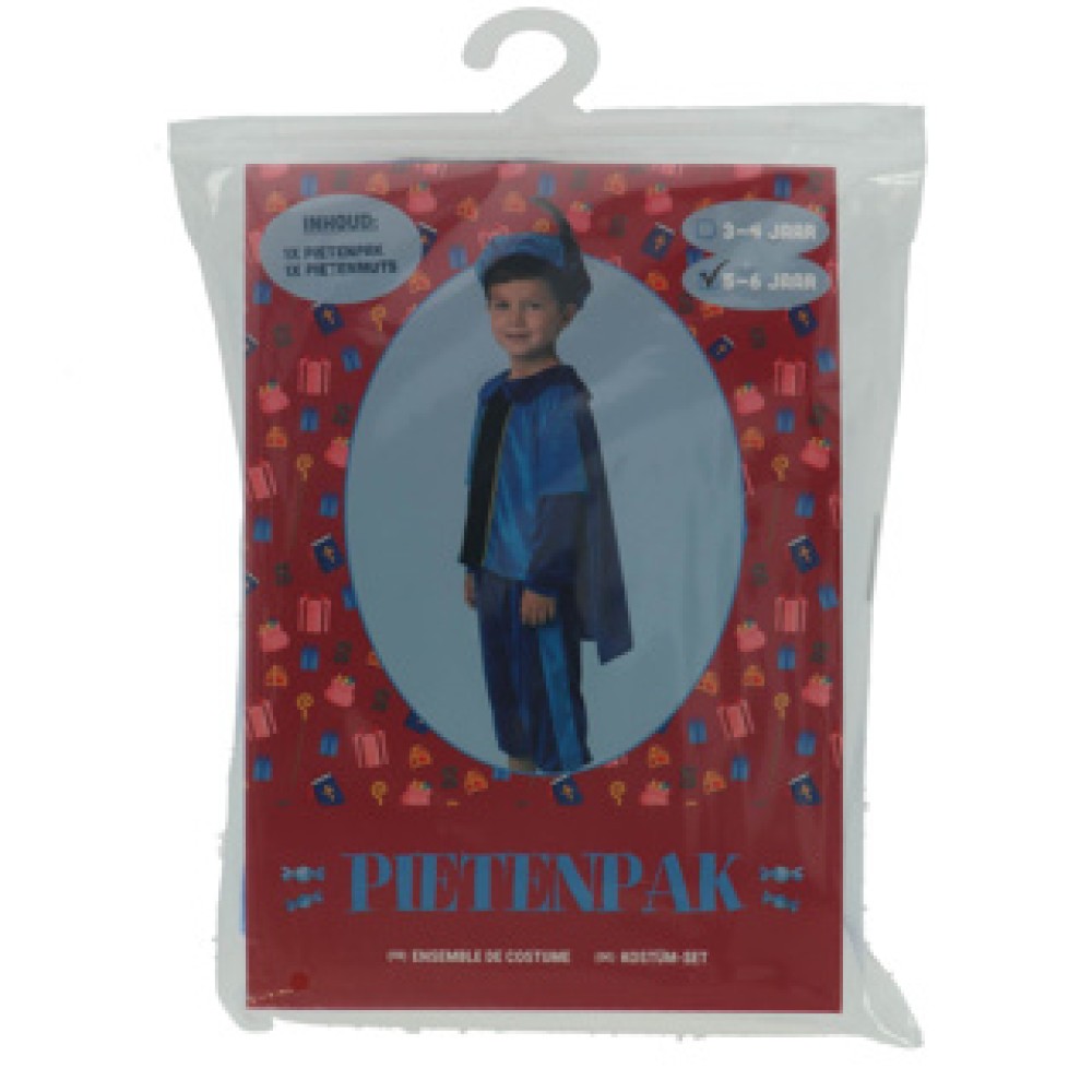 Pietenpak Blauw Cape 110-116 Cm