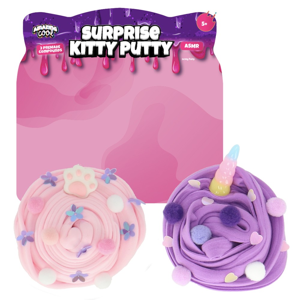Amazing Cool kitty slime 2-pack assorti