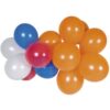 Ballon rood / wit / blauw / oranje 100 stuks