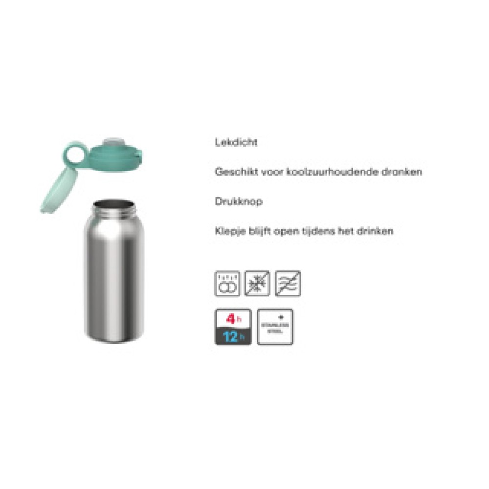 Isoleerdrinkfles Flipdop Campus 500 ML Cool Blue - Afbeelding 4