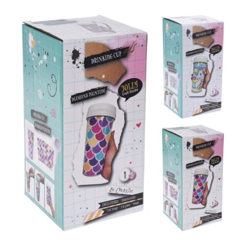 Drinkbeker maken met diamond painting assorti (assortiment – willekeurige uitvoering)