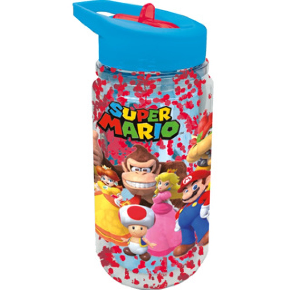 Waterfles Mario Met Glitter 330 ML