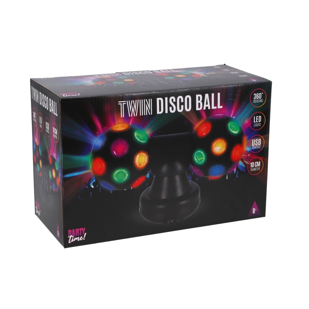Disco twin disco bal 10 cm party time