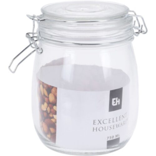 Excellent Houseware voorraadpot met deksel 0,75 l
