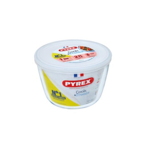 Pyrex Cook & Freeze Schaal Rond 1,6L 16 cm Met Vershouddeksel