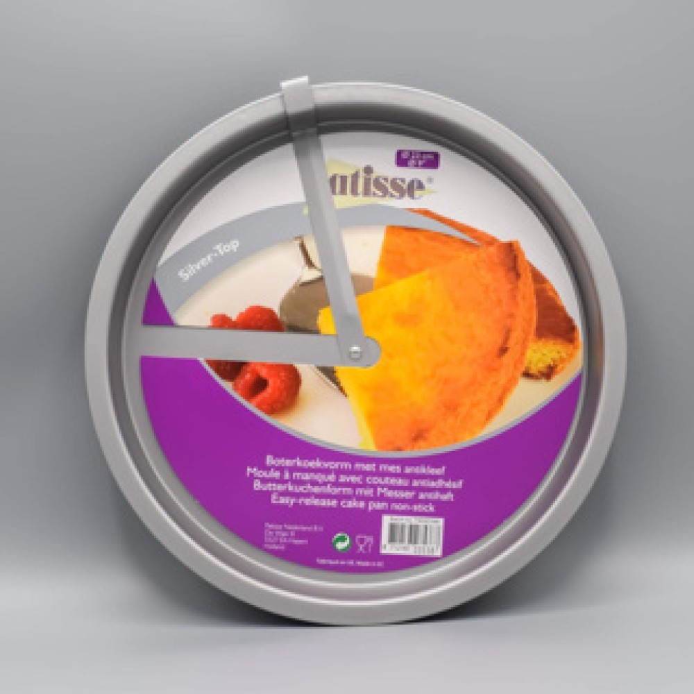 Patisse silver-top boterkoekvorm met mes - Afbeelding 2