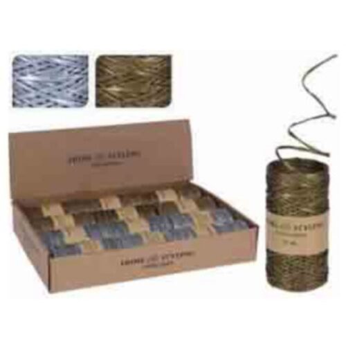Kerst Lint met Metaaldraad 2 assorti 25 meter (assortiment – willekeurige uitvoering)