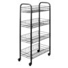 Metaltex Opbergtrolley Pisa 4 manden zwart