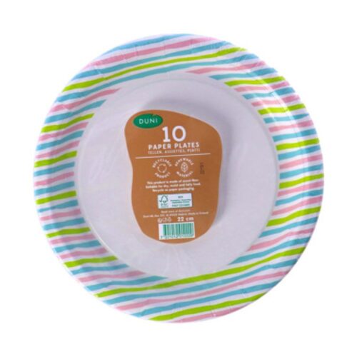 Borden Stripes Multi 22 cm 10 stuks