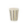 Bekers Stripes Black & Gold 24 cl 10 stuks