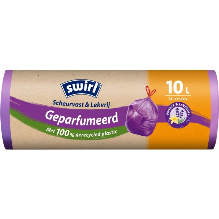 Swirl pedaalemmerzak trekband geparfumeerd 10L  14 stuks