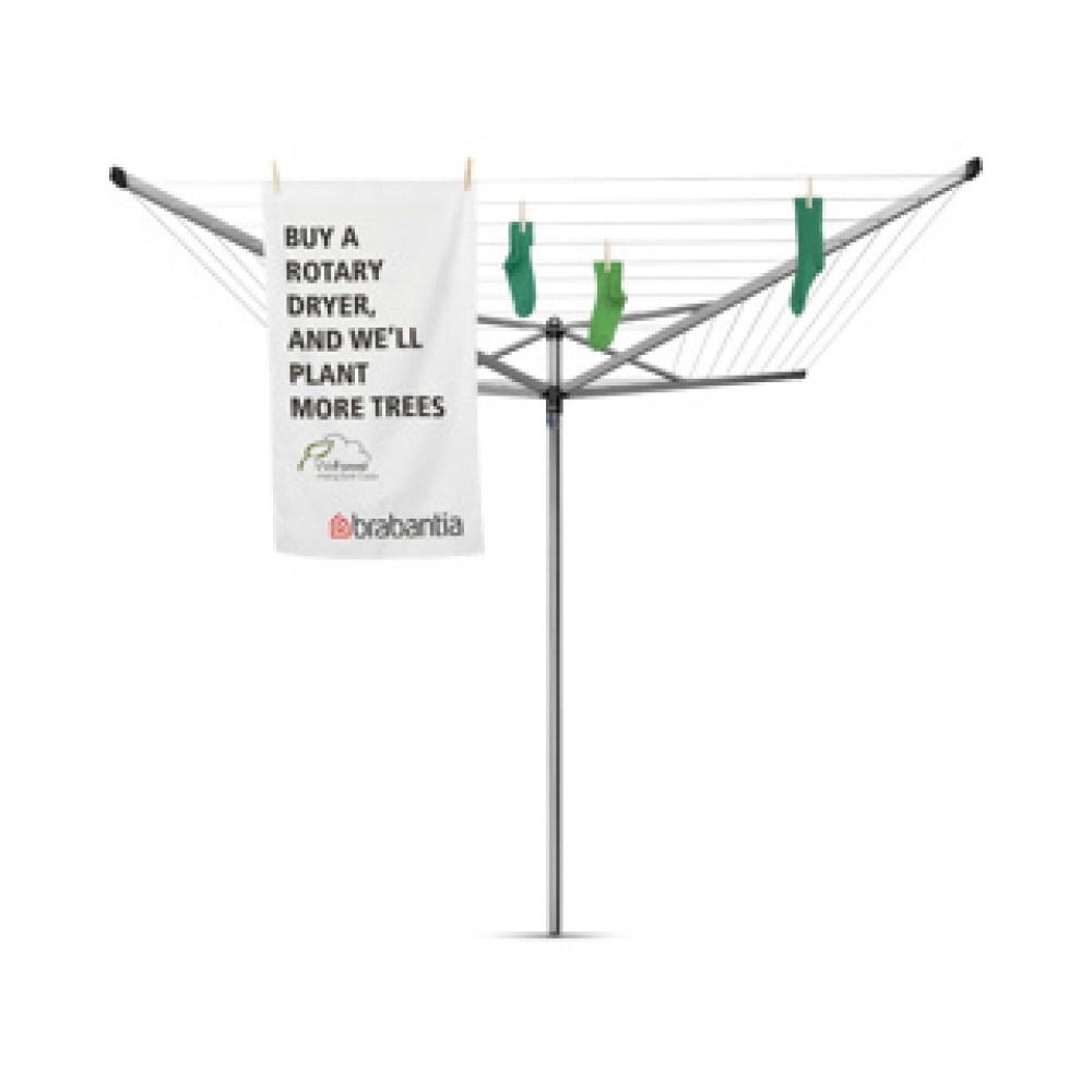 Brabantia Topspinner 50m + grondanker - Metallic Grey - Afbeelding 2