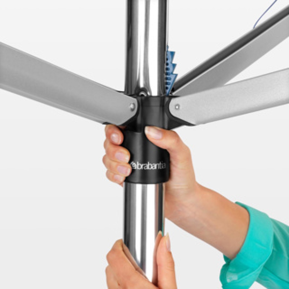 Brabantia Topspinner 50m + grondanker - Metallic Grey - Afbeelding 4