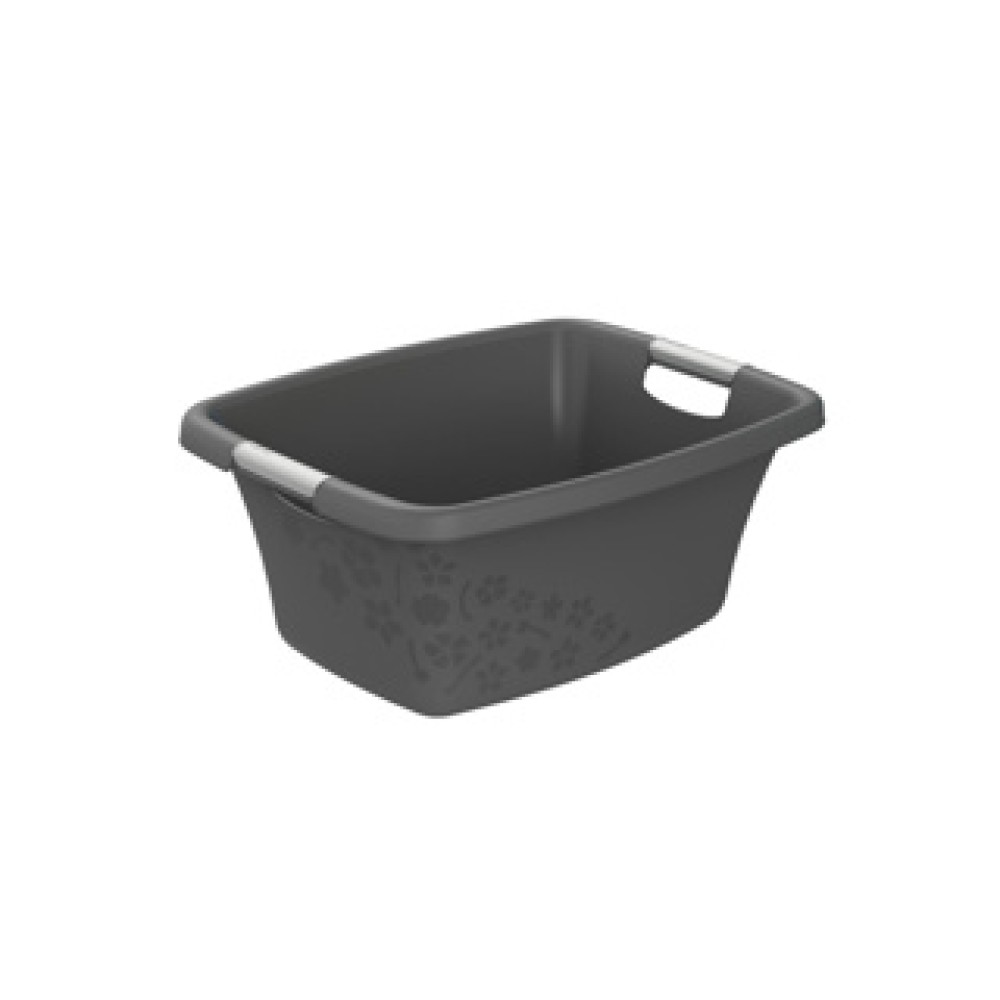 Rotho wasmand 25 liter flowers grey