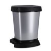 Pedaalemmer - prullenbak 6 l PASO zilver metallic