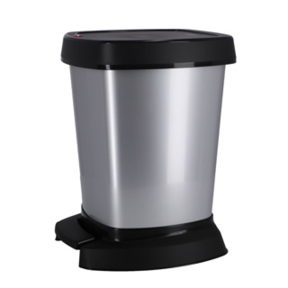 Pedaalemmer - prullenbak 6 l PASO zilver metallic - Afbeelding 2