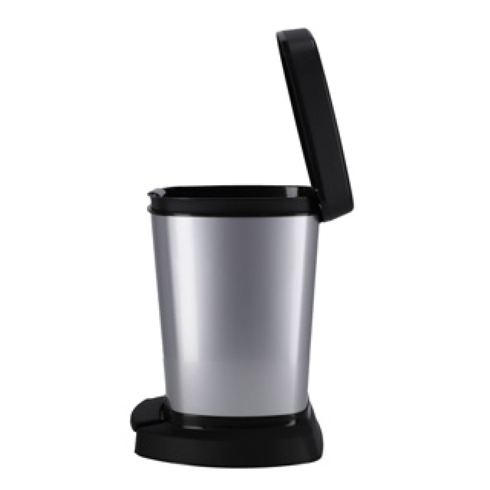 Pedaalemmer - prullenbak 6 l PASO zilver metallic - Afbeelding 3
