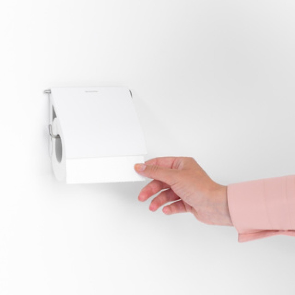 Brabantia ReNew Toiletrolhouder met klep - White - Afbeelding 5