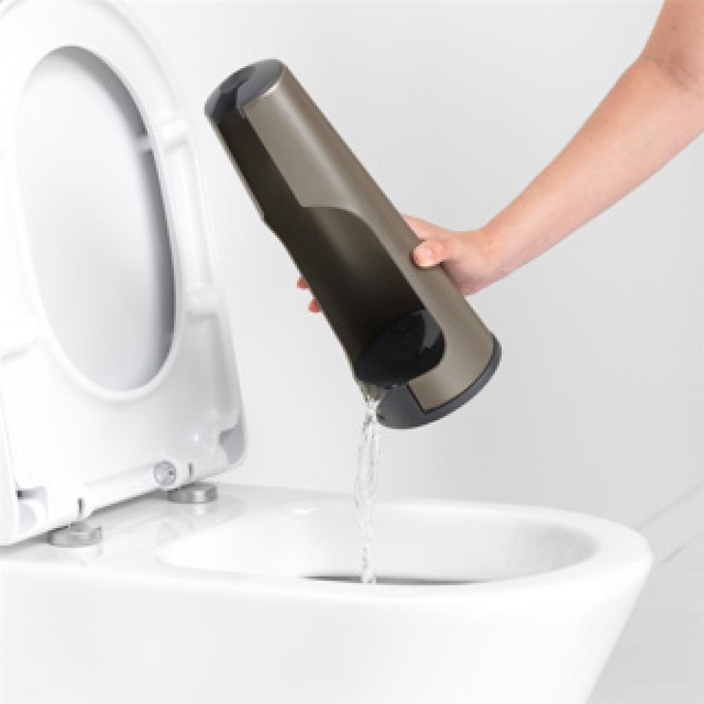 Brabantia toiletborstel ReNew met houder platinum - Afbeelding 5