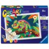 Ravensburger Creart schilderen  op nummer kleurrijke kameleon