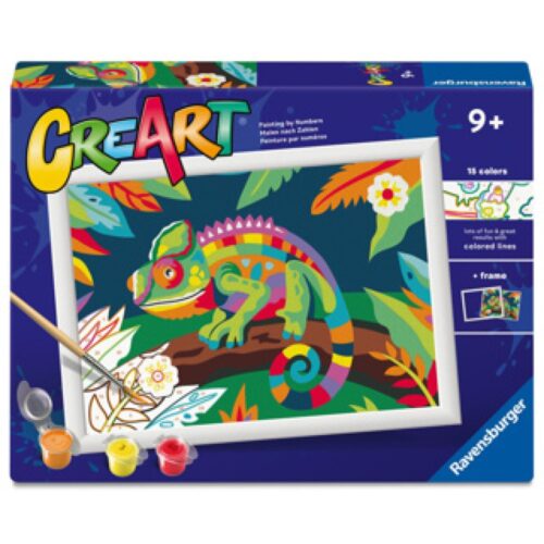Ravensburger Creart schilderen  op nummer kleurrijke kameleon