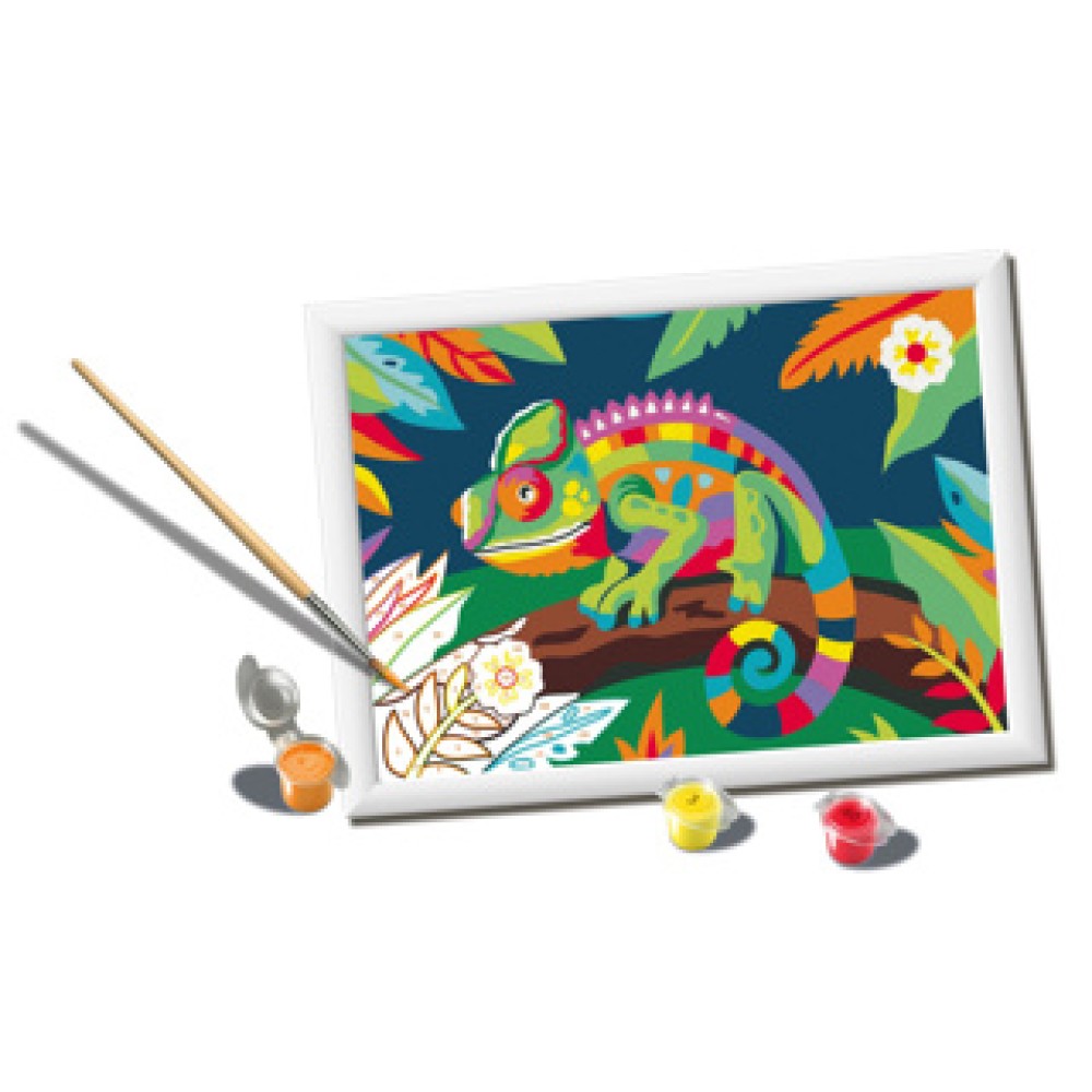 Ravensburger Creart schilderen op nummer kleurrijke kameleon - Afbeelding 2