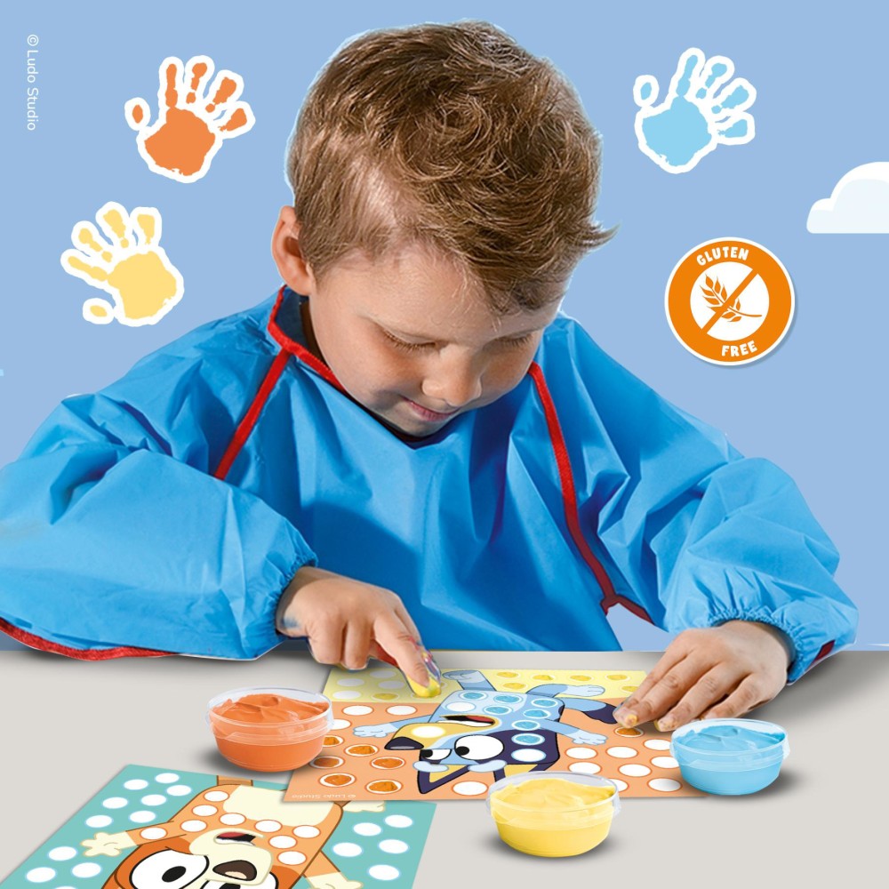 Ses vingerafdruk verf kunstwerk Bluey - Afbeelding 3
