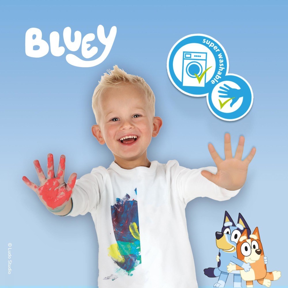 Ses vingerafdruk verf kunstwerk Bluey - Afbeelding 4
