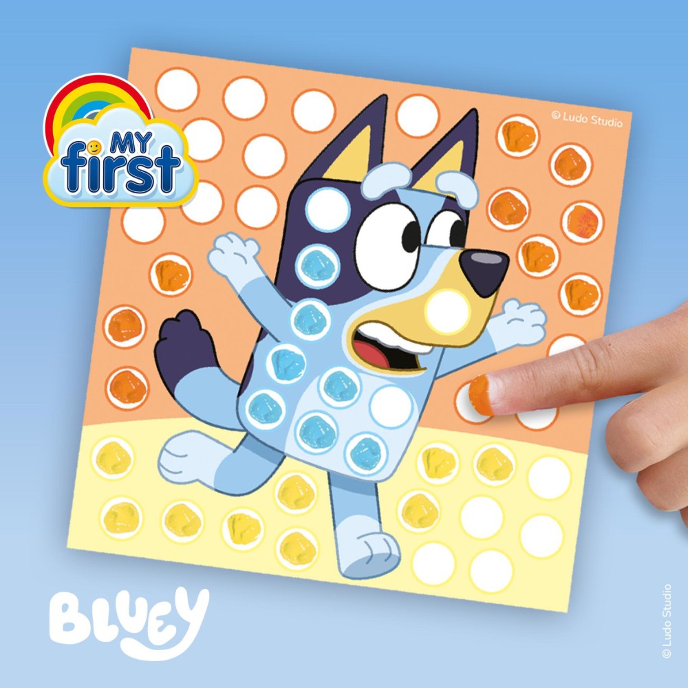 Ses vingerafdruk verf kunstwerk Bluey - Afbeelding 5