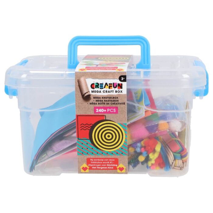 Creafun mega knutselbox compleet 240 delig  24x18x12 cm