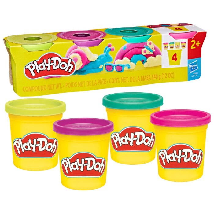 Playdoh classic 4 pack (assortiment – willekeurige uitvoering)
