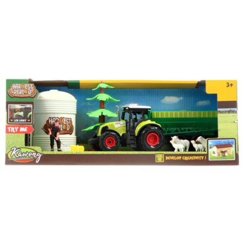 Tractor set met silo + accessoires licht+geluid B/O