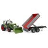 Bruder Tractor Fendt 210 S Met Aanhanger